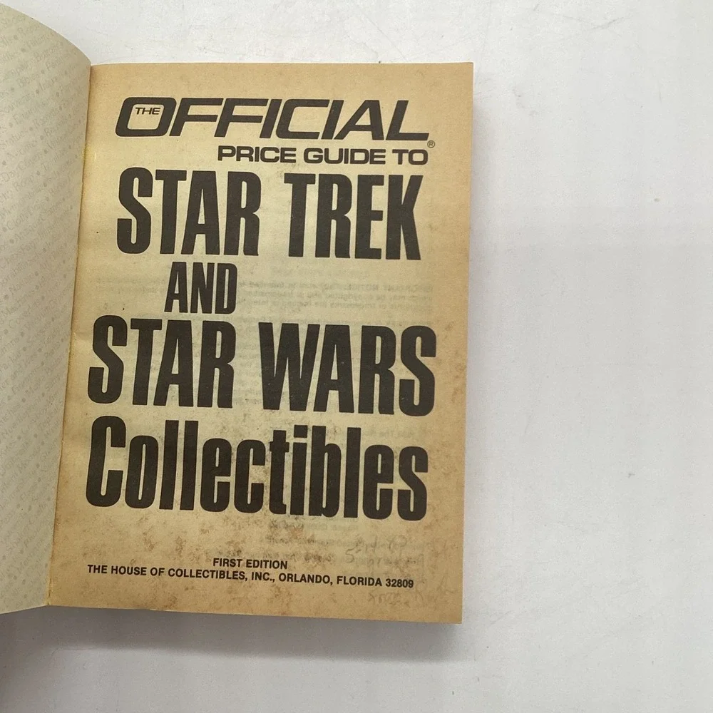 Official 1983 Price Guide to‎ Star Trek and Star Wars Collectibles Book